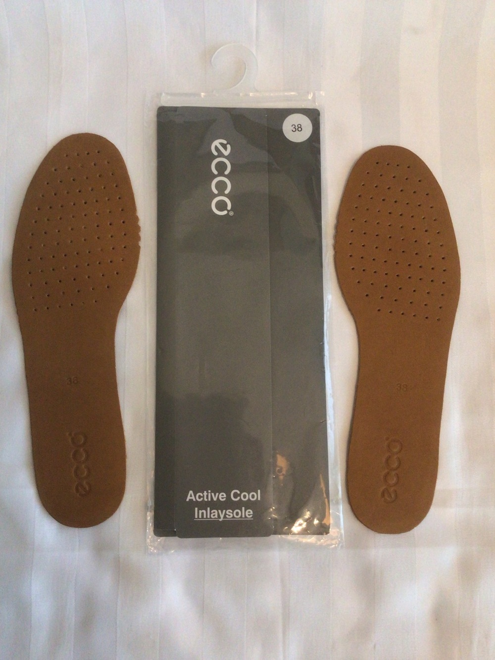 Ecco Leather Active Cool Inlaysole Leather Insoles - Size EU 38 / US 7-7.5